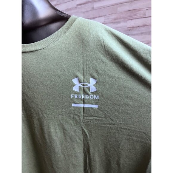 Under Armour  Men's UA Freedom Spine T-Shirt Short Sleeve Tee NEW~Olive Sz 3XL - Picture 5 of 9